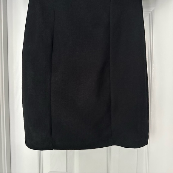 FP Beach Free People Bubbly Puff Sleeve Ribbed Off Shoulder Mini Dress Black Sm - Picture 8 of 13